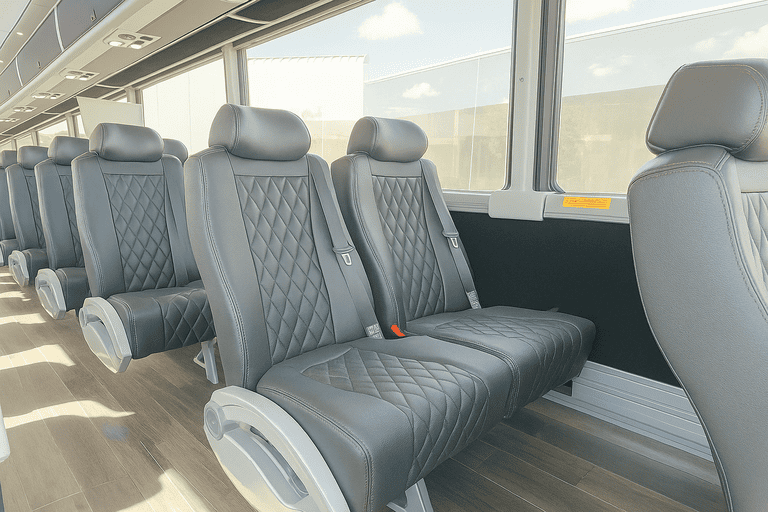 interior of Chandler Coach Bus Service charter bus