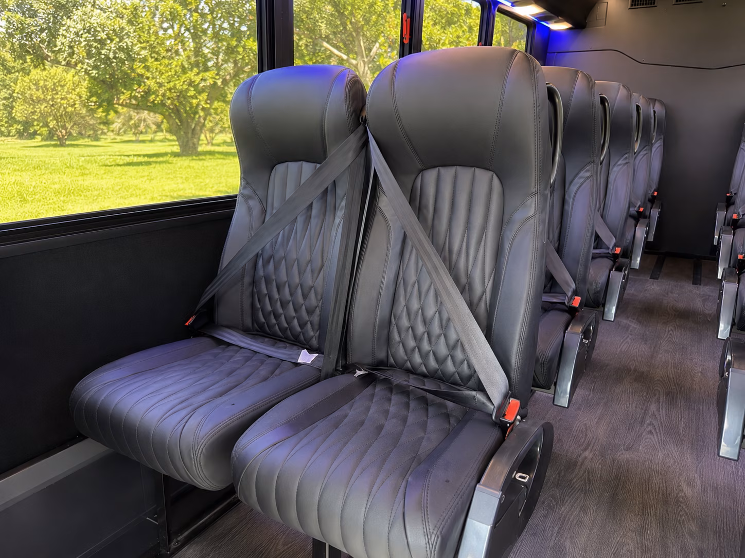 chandler 15 passenger minibus interior