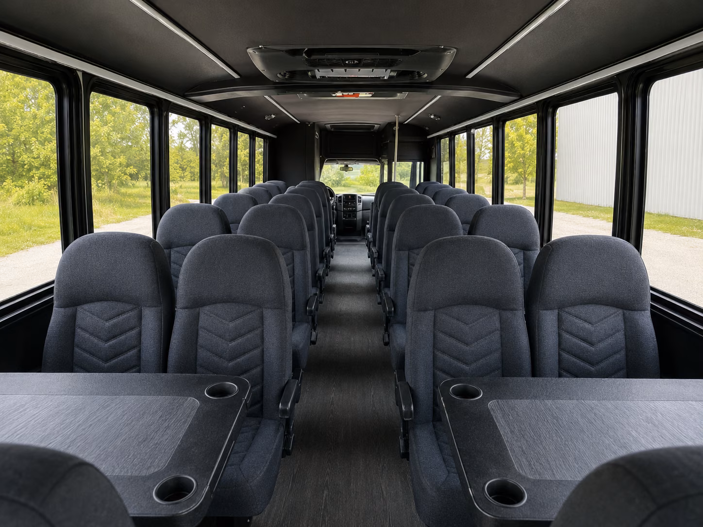 chandler 18 passenger minibus inside
