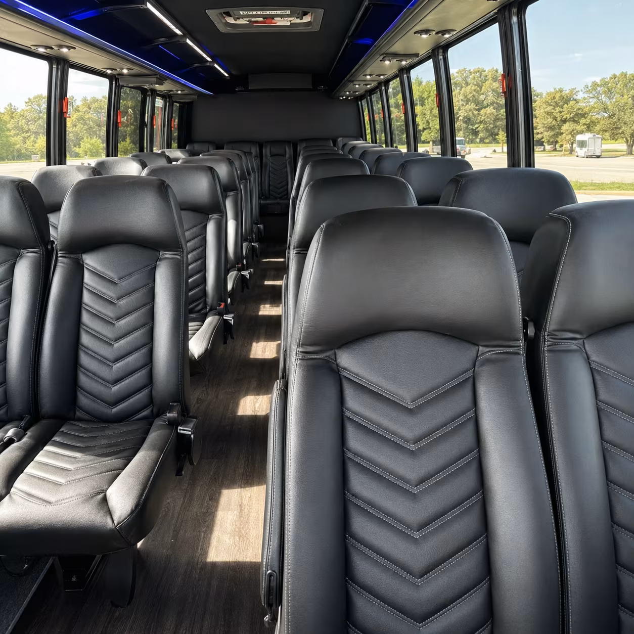 chandler 25 passenger minibus interior