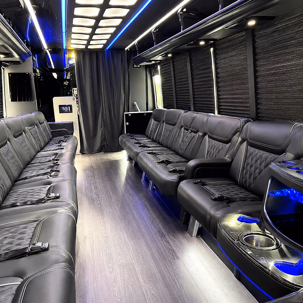 chandler party bus rental interior